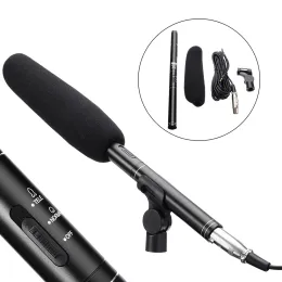 Microphones Professional Shotgun Condenser Microphone Interview Recording Vlog Live Mic Cardioid för Canon Nikon Sony DSLR Camera Camcorder