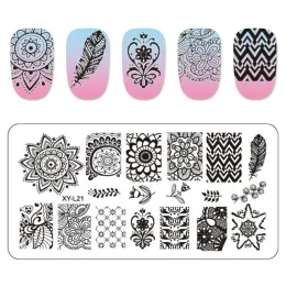Olio kimcci nail art stamping piastra fai da te immagine manicure modelli di plastica stencils salone di bellezza utensili polacchi 12*6cm xyl serie