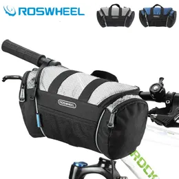 ROSWHEEL 5L Bike Bicycle Cycling Bag Handlebar Front Tube Pannier Basket Shoulder Pack 240329