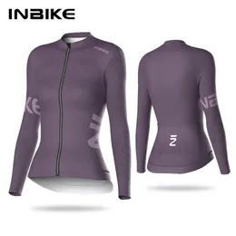 Inbike Womens Long Sleeve Jersey MTB Cycling Jersey Frühling Herbstbike Kleidung Schlanke Top -Hemden für Fahrradfahrradkleidung 240321