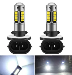 2PCS H27 LED 881 LED 전구 H27W2 자동차 안개 조명 헤드 헤드 드라이빙 런 램프 AUTO 12V H27W2 H27W LED 화이트 880 H12512581