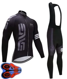 2021 DNA Cycling Team Cycling Long Sleeve Jersey Bib Pants مجموعات سريعة جافة للسباق للسباق Road Road Mostom Y2109309236