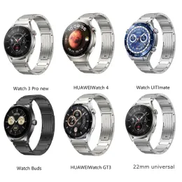 Huawei için 22mm Titanyum Kayışı Watch4pro GT4/3PRO 46mm Samsung Watch Gear S3 45mm Lüks Band için Amazfit GTR 47mm