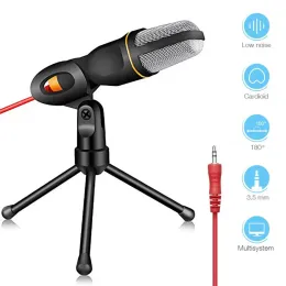 Microphones USB Condenser Professional PC Microphone 3.5mm Studio Stereo Desktop Microfone for YouTube Video Skype Vlog Gaming Podcast Live