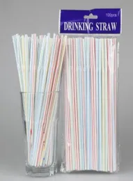 100pcsbag engångsbelastning av plastdryck sugrör 20805cm Multicolor Bendy Drink Straw For Party Bar Pub Club Restaurant2303581