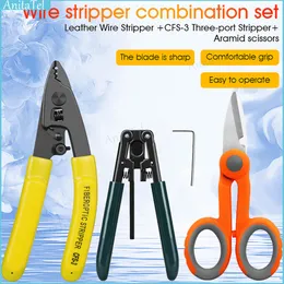 3 Packs Glasfaser-Werkzeug-Kit Compyco Faser-Schere Double Loch Zange Stripper CFS-3 Drei-Port-Glasfaser-Glasfaser-Stripper