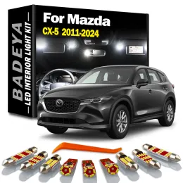 Badeya 11pcs Canbus Car LED Mazda CX-5 CX5 2011-2017 2018 2019 2020 2021 2022 2023 2024 액세서리 용 내부 조명 키트 LED 전구 내부 조명 키트