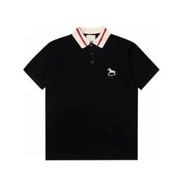 2024 Men Polo Shirt Designer Men's Fashion Horse T Shirt Casual Men's Golf Summer Trojan Pockets broderade High Street Trend Top T Shirt Asia Size