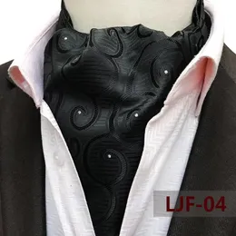 Huishi luksusowa marka szyi scarf Paisley Jacquard Bandanna Bussiness Wedding Party British Tuxedo Shirt Scarf240409