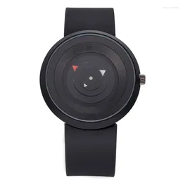 Armbanduhren einzigartige Markendesigner Uhren für Men Fashion Casual Gummi Band Einfacher Quarz Uhr Erkek Barato Saat Montre Homme 2024