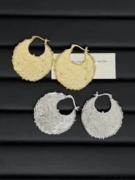 French vintage earrings with a high-end feel handcrafted texture color separation gold-plated unique heavy-duty ear studs PH-05