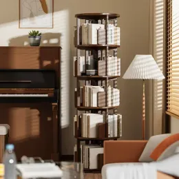 ソリッドウッド回転する本棚360°シンプルな収納絵本本棚床家世帯シンプルな子供のエスタントホーム家具wkbs