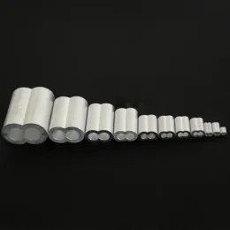 Aluminum Casing Collar M1.0 M1.2 M1.5 M2 M3 M5 M6 M8 Wire Rope Ferrule Cable Ties Crimp Stell Chuck Jacket 8-Shaped Double Hole