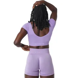 NVGTN SERENE DUMPLESS SÜP SPANDEX Üstü Kadın Fitness Elastik Nefes Alabilir Meme Geliştirme Boş Zaman Sporları İç Çamaşırı 240409