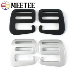 Meetee 10/20pcs Metal Tri-Glide Slider Buckle Bag Strap قابلة للتعديل قابلة للتعديل