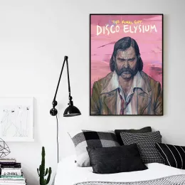 Disco elysium plakaty do gry wydrukuj malowanie płócienne abstrakcyjne retro horror gier portret sztuka ścienna do salonu dekoracja domowa