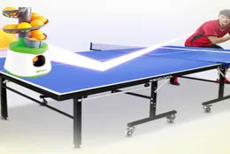Mini mesa de tênis de tênis robô parentchild aluno remetente arremessador servir treinador de máquinas presente de raquete de raquete de 15pcs bolas ping po6099803