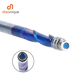 Drearique 1pc Katı Karbür Yatak Kılavuzlu 2 Flüt Slemd Trim Yönlendirici Bitleri 1/4 Shank Nano Ahşap İşleme Yukarı Kesme Son Değirmen