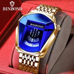 Relógios de pulso Binbond Fashion Motorcycle Concept Men Flortz Watch Luminous Aço à prova d'água Tecnologia preta jiche01