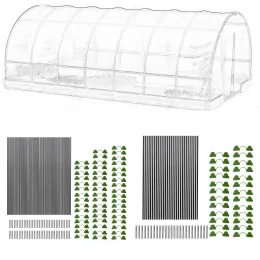 Aros do jardim para canteiros elevados fibra de vidro de fibra de planta aros de estufa aros de estufa para canteiros de jardim de redes de redes de redes