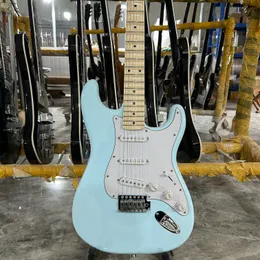 Sky Blue Strat Electric Guitar,St Version ,SSH Pickups ,Maple Fingerboard,Free Shipping