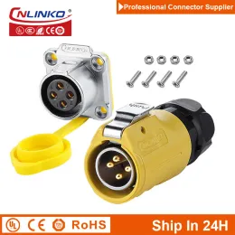 Radio Cnlinko Lp20 4pin M20 Waterproof Power Plug & Receptacle Electrical Appliance Cable Connector for Video Radio Uav Telecom System