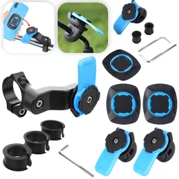 Motorcycle Bike Phone Holder Stand Bicycle Quad Lock Phone Holder Shock Absorber Bicycle Mobile Support Handlebar Mount Bracket