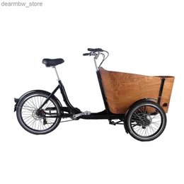 Bikes 250W Ectric per adulti Tricyc Cargo Bike 6/7 velocità per ingranaggi Peadel 3 ruote in bicicletta per trasportare bambini passeggeri L48