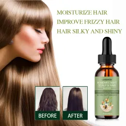 Crescimento do cabelo Óleo essencial Rosemary Mint Maçor de impeneração de óleo Nutrição Tratamento para nutrição para pontas Divididas Organics seco Cuidado com óleo Óleo