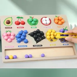 Montessori impilando le perle di legno Strere Toys |Numeri di legno riutilizzabili Contare il giocattolo per ragazzi per ragazzi