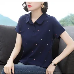 Polo Summer Fashion Women Women Casual Short Shor Slim Polos Mujer Tops Tops Plus size Female Cotton ZZ0219 240409