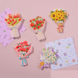 Fridge Magnets Resin Flower Magnet Stickers Sunflower Rose Tips Carnation For Whiteboard Office Po Cabinet In Drop Delivery Home Garde Dhr81