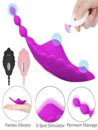 Wearable Vibrating Panties Vibrator Perineum Massager 10 Vibration Wireless Remote Control G Spot Vibrators Sex Toys For Woman C197212667