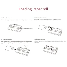 10/6/2PCS HPRT MT810 A4 Rolagem de papel térmico para MT810 Impressora Térmica BPA 10 Imagem de Longa Longa para Foto File PDF Arquivo