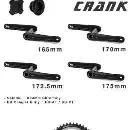 Senicx Bike Cranks PR3 24mm PR2 28.99mmダブチェーンホイール165/170/172.5/175mm道路自転車用2x10/11/12速度new