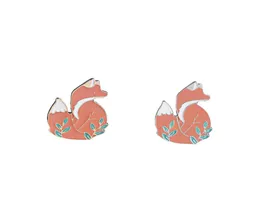 Pin Animal Cute Animal Woodland Smart Fox Badges Batteni con perno a perno di piena per spillo per spillo a spillo 1753310