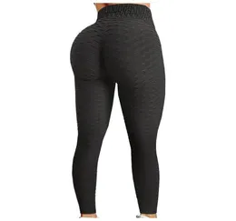 Yoga -Outfit Frauenblasen Hüftlebetraining Fitness Führen Sie hohe Taillenhosen Pantnes de Mujer Leggings Anti Celite1296731