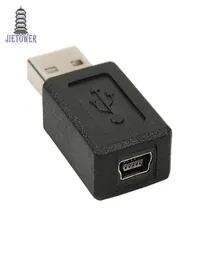 100pcslot USB 20 um tipo de homem para mini USB 5pin Adaptador de extensão feminina Adaptador Black5551508