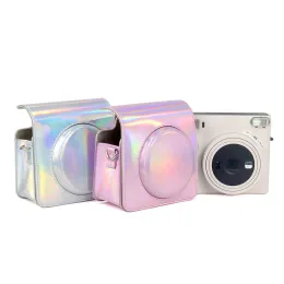 Kamera fujifilm instax fyrkant SQ1 kamera tillbehör olje färg pu läder omedelbar kamera axelväska skydd den enda axelväskan