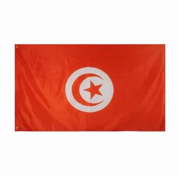 Флаг Туниса Высококачественный 3х5 футов 90x150см флаги фестиваля подарок 100D Полиэфирные внутренние на открытом воздухе Баннеры8165513
