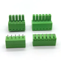 10 çift 15edg 3.5mm eklenti terminal bloğu düz pim pcb vidalı terminal konektörleri 2/3/4/5/6/7/8/9/10p kf15edg-3.5 yeşil