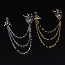 One piece Ghost Head Skeleton Chain brooch cute Anime Movies Games Hard Enamel Pins Collect Metal Cartoon Brooch Backpack Hat Bag Collar Lapel Badges