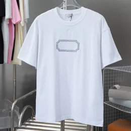 브랜드 탑 Qaulity Summer Shirts 남성 디자이너 티셔츠 순수면 티스 자수 T 셔츠 흰색 검은 캐주얼 커플 짧은 소매 남자와 여자를위한 편안함