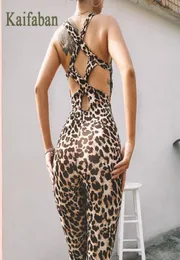 نساء Leopard Tracksuit Yoga مجموعة لياقة لياقة لياقة مثيرة Hollow Halter الرياضة ارتداء بذرة جيم صالة الألعاب الرياضية مرنة تجريب الملابس 1696939