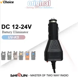 Quansheng UV-K5 UV K6 UV-5R PLUS Battery Eliminator Walkie Talkie Car Charger 12V/24V Cigarette Lighter For UV K5(8) Ham Radio