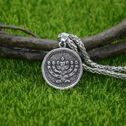 Pendant Necklaces Nostalgia Judaica Menorah Jewish Jewelry Necklace For Mens Womens Hebrew Israel Faith Lamp Hanukkah Gifts Drop
