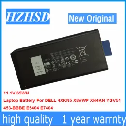 Batterier 11.1V 65wh 4xkn5 x8vwf Laptop Battery för dell latitud 14 Rugged E7404 E5404 XN4KN YGV51 453BBBE CJ2K1 5XT3V 09FN4 DKNKD