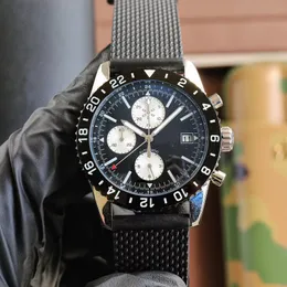 Guarda Man Designer Watch Automatic Quartz Movement Orologi da 43 mm Hardlex Waterproof Chronograph Watch Strip di gomma Montre de Luxe Sports Causal Watch
