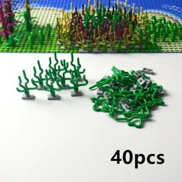 MOCビルディングブロック植物海藻草の竹の葉の水中の世界のパーツクリエイティブシティブリックキッズおもちゃ互換性のあるleduoおもちゃ