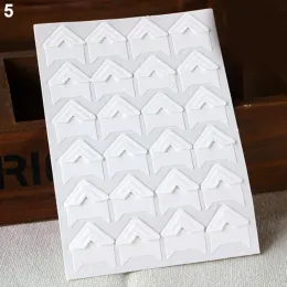 120 datorer/parti (5 ark) DIY -album Corner Sticker Paper Stickers Scrapbooking Protect Photo Sticker Albums Frame Decoration